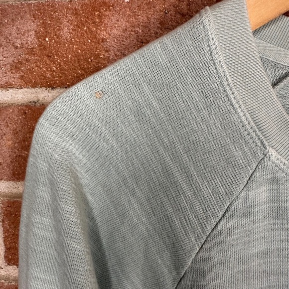 J.Crew Vintage Fleece Sweatshirt Women's Size Large Pullover Blue Green - Picture 6 of 12